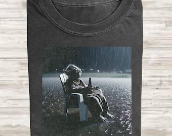 Baby Yoda Drinking Beer Comfort Colors Shirt, Rainy Galaxy Sci Fi Graphic Tee, Vintage Funny Space Shirt, Disney Trip Tee, Star Wars Fan