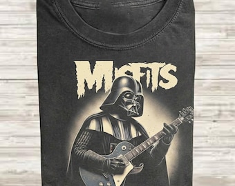 Darth Vader Playing Guitar Comfort Colors Shirt, Misfits Parody Tee, Star Wars Rock Band Shirt, Funny Music Nerd Top, Gift For Fan