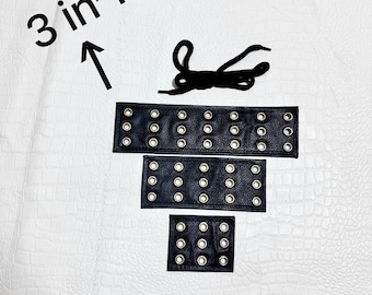 Leather Chap Waistbands Extenders 3" and 6" and 9"