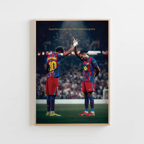 Lamine Yamal Poster, Raphinha Poster, Football Fan Gift (Digital Download)