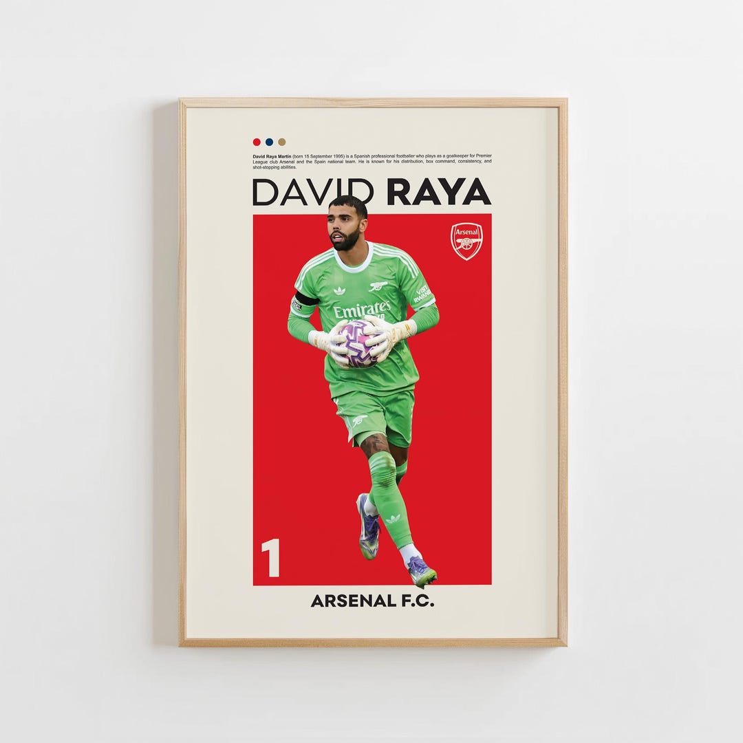 Football Sticker Raya David Raya Poster, Football Fan Gift (digital Download) - Etsy