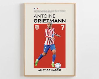 Póster de Antoine Griezmann, regalo para aficionados al fútbol (descarga digital)