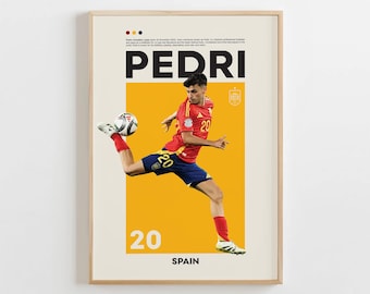 Poster Pedri, cadeau pour fan de football (téléchargement numérique)