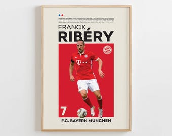 Póster de Franck Ribéry, regalo para aficionados al fútbol (descarga digital)