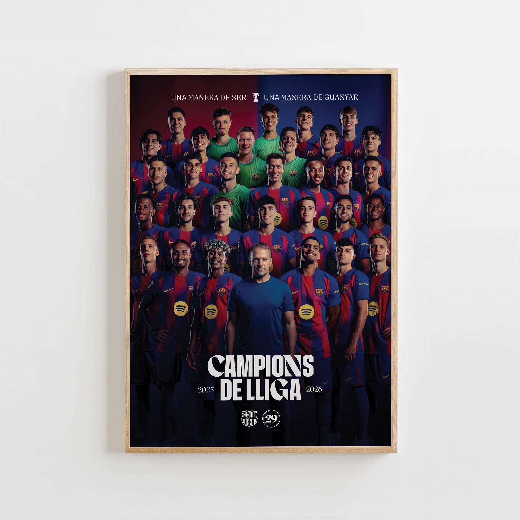 Barcelona Poster, Champions 25-26 Poster (digital Download) - Etsy
