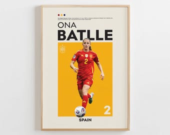Póster de Ona Batlle, regalo para aficionados al fútbol (descarga digital)
