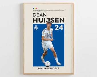 Cartel de Dean Huijsen, regalo de aficionado al fútbol (descarga digital)