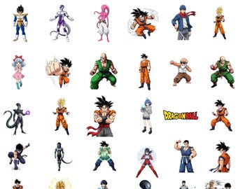 Pacchetto PNG Goku Dragon Ball Z / Clipart di combattenti anime (download digitale)