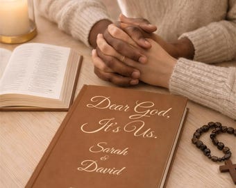 Christliches Paar Gebetstagebuch | Lieber Gott Wir sind's | Personalisiertes Ehe Journal | Hochzeitsgeschenk | Brautpaar Andacht