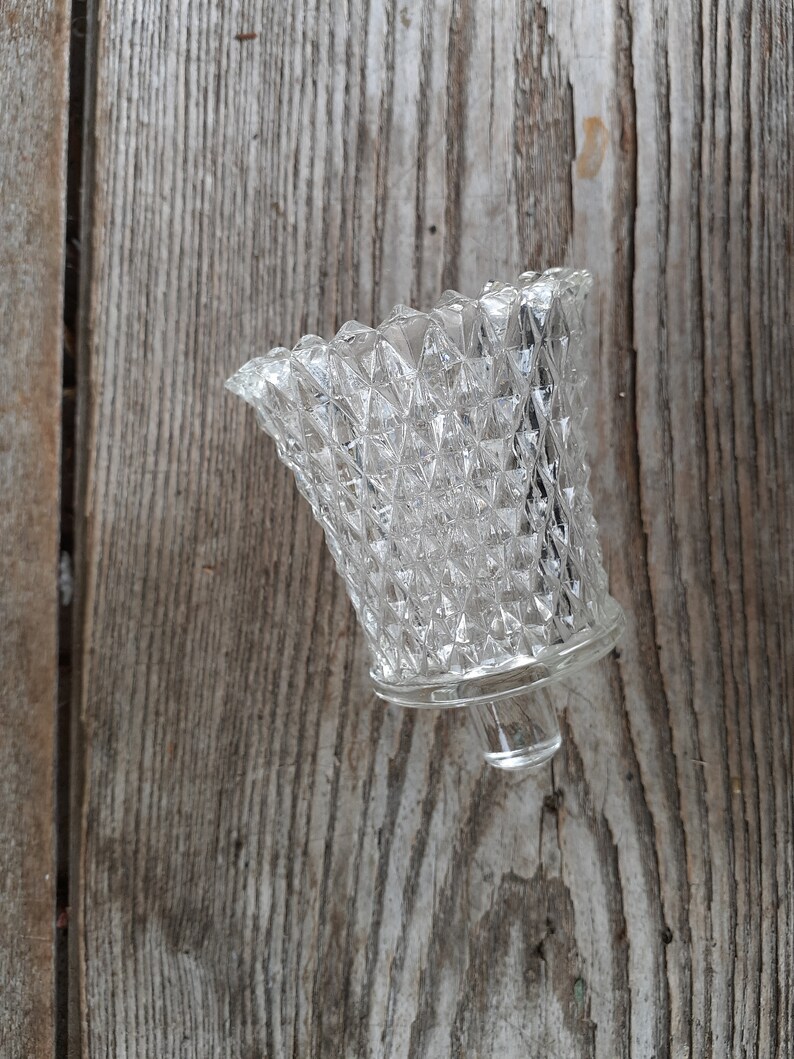 Homco Clear Diamondlite Peg Votive Cup Home Interiors Etsy