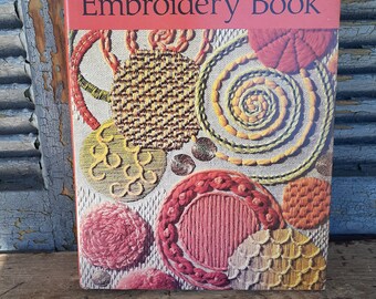 Vintage Embroidery Book by Erica Wilson hardcover Dust Jacket 1973