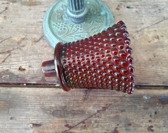 Homco red hobnail peg votive cup Home Interiors hard to find