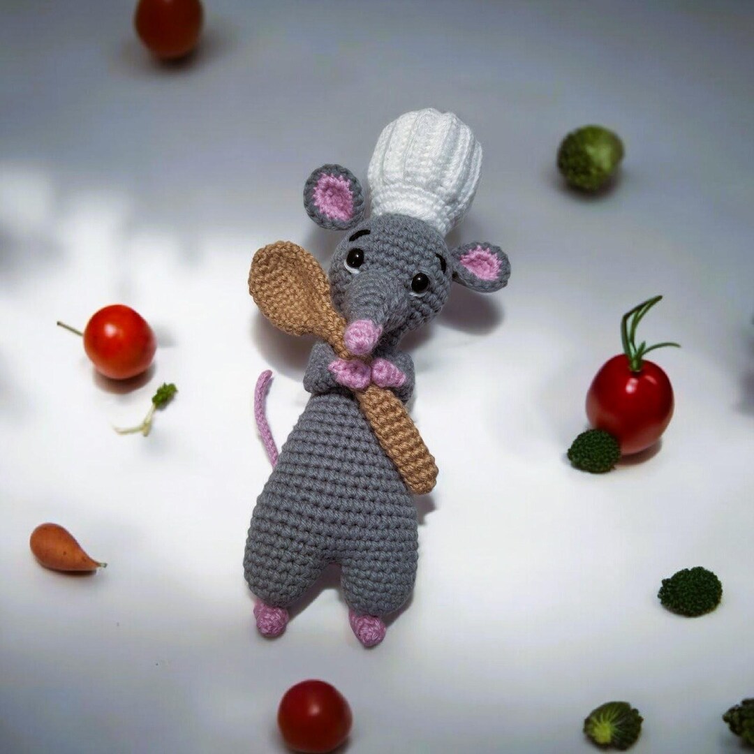 Crochet Remy Remy Rat Crochet | DIY Amigurumi Toy (PDF Pattern Ratatouille-inspired ...