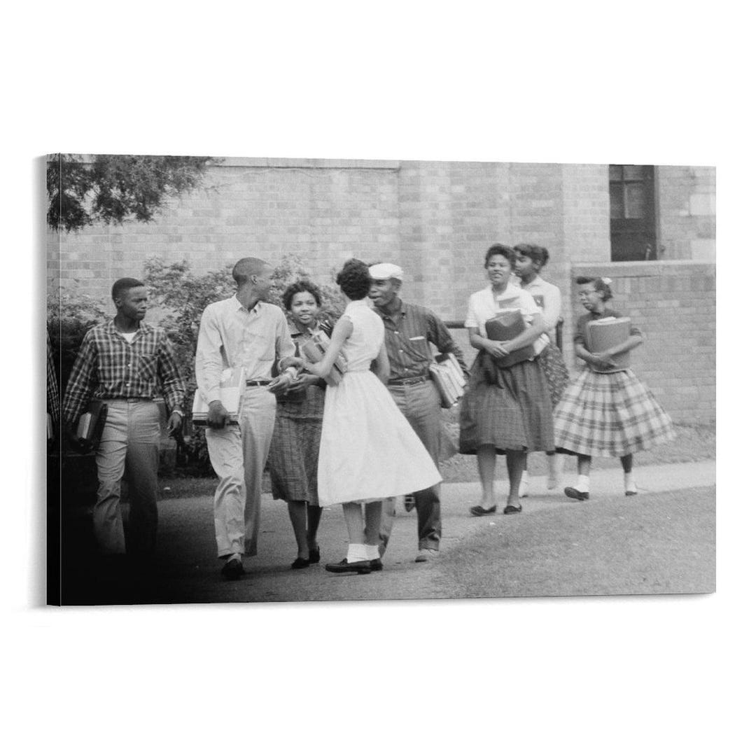 Black Civil Rights Movement Little Rock Nine Segregation Wall Art ...