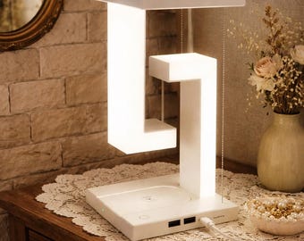 Cottagecore Lamp Magnetic Levitation: Touch Control, Magsafe Charging Station, Nightstand Light, Floating Home Decor