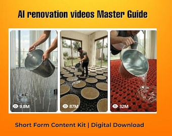 AI Renovation Workflow Guide | Cinematic Before After Prompts (Digital Download)