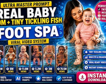 Ultra Master Prompt: Baby Mom Tickling Fish Foot Spa Viral Video System (Digital Product)