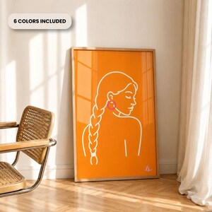 Grace | Minimalist Woman Profile Print, Abstract Female Silhouette Art, Modern Chic Line Drawing, Elegant Wall Decor, Printable Wall Art