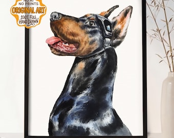 Custom Watercolor Pet Portrait from Photo, Watercolor Dog Cat Portrait, Hand Painted Pet Painting, Pet Memorial Gift, No AI