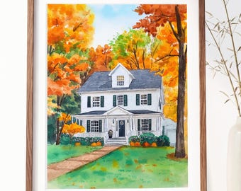 NO AI Benutzerdefinierte handgemalte Hausmalerei Benutzerdefinierte Aquarell Haushauseinweihungsgeschenk Unser erstes Zuhause Zeichen Home Sweet Home Zeichen Erstes Zuhause Geschenk