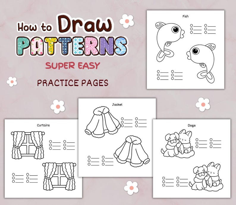 How to Draw Patterns Super Easy Workbook - Etsy