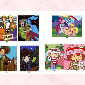 100 Mystery Coloring pages. Disney Cartoons Color by Number Book. Digital coloring book for adults. image 3