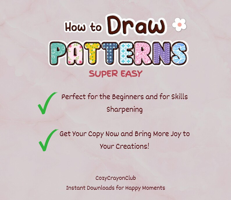 How to Draw Patterns Super Easy Workbook - Etsy