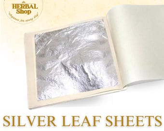 Pure Essential Chandi Work Blattsilberblätter - Lebensmitteldekorationspaket (10 Blätter)