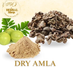 Fruto seco orgánico de amla y polvo / Suplemento herbario ayurvédico