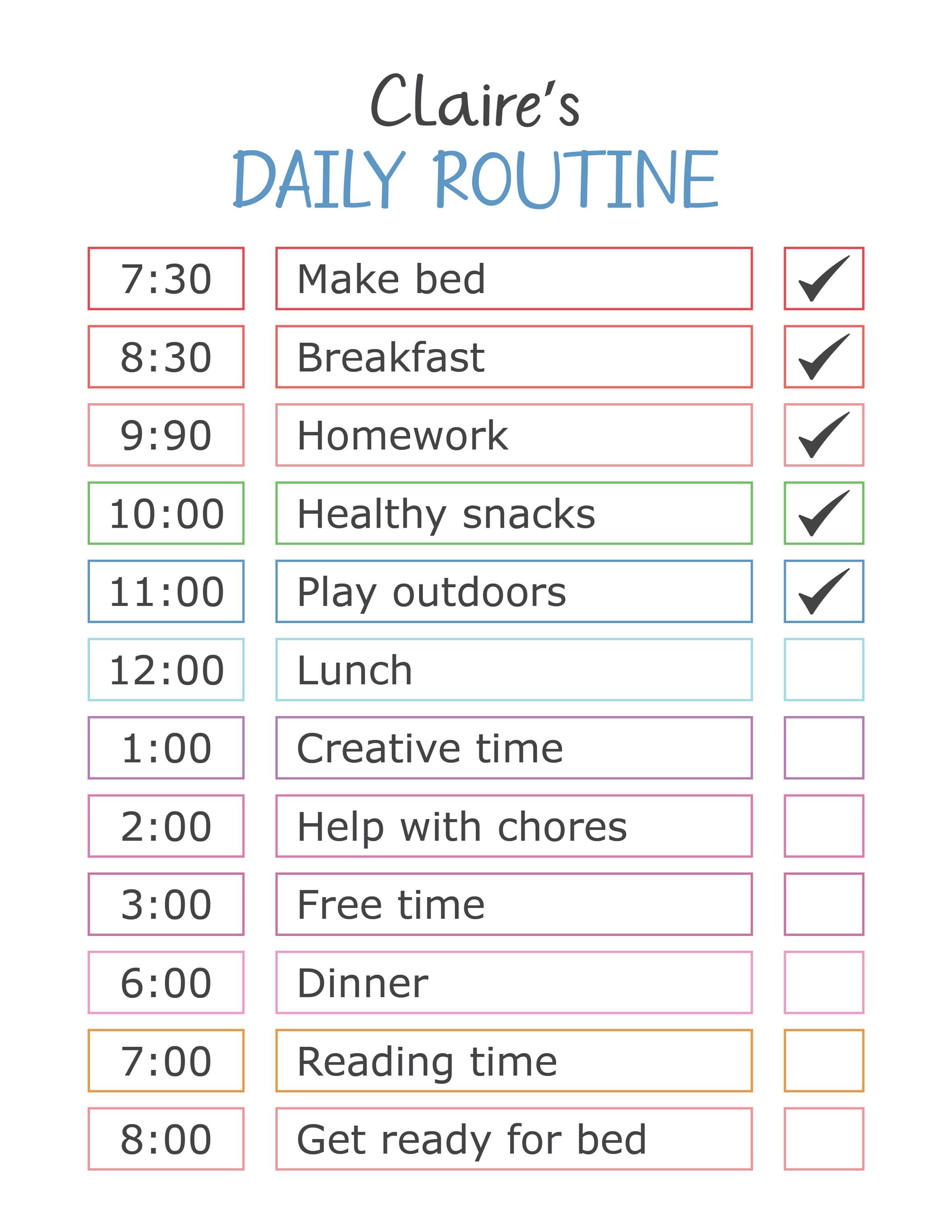 Kids Chore Chart Printable | Editable Kids Reward Chart ...