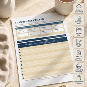 Lupus Lab Results Tracker Printable | ANA Titer Complement C3 C4 Anti-dsDNA Log | Autoimmune PDF | Instant Download