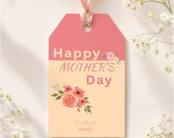 Etiqueta para presente do Dia das Mães, Presente para o Dia das Mães, Etiqueta para o Dia das Mães, Imprimível para o Dia das Mães, Feliz Dia das Mães, Etiqueta para presente para imprimir, Lembrancinhas para o Dia das Mães