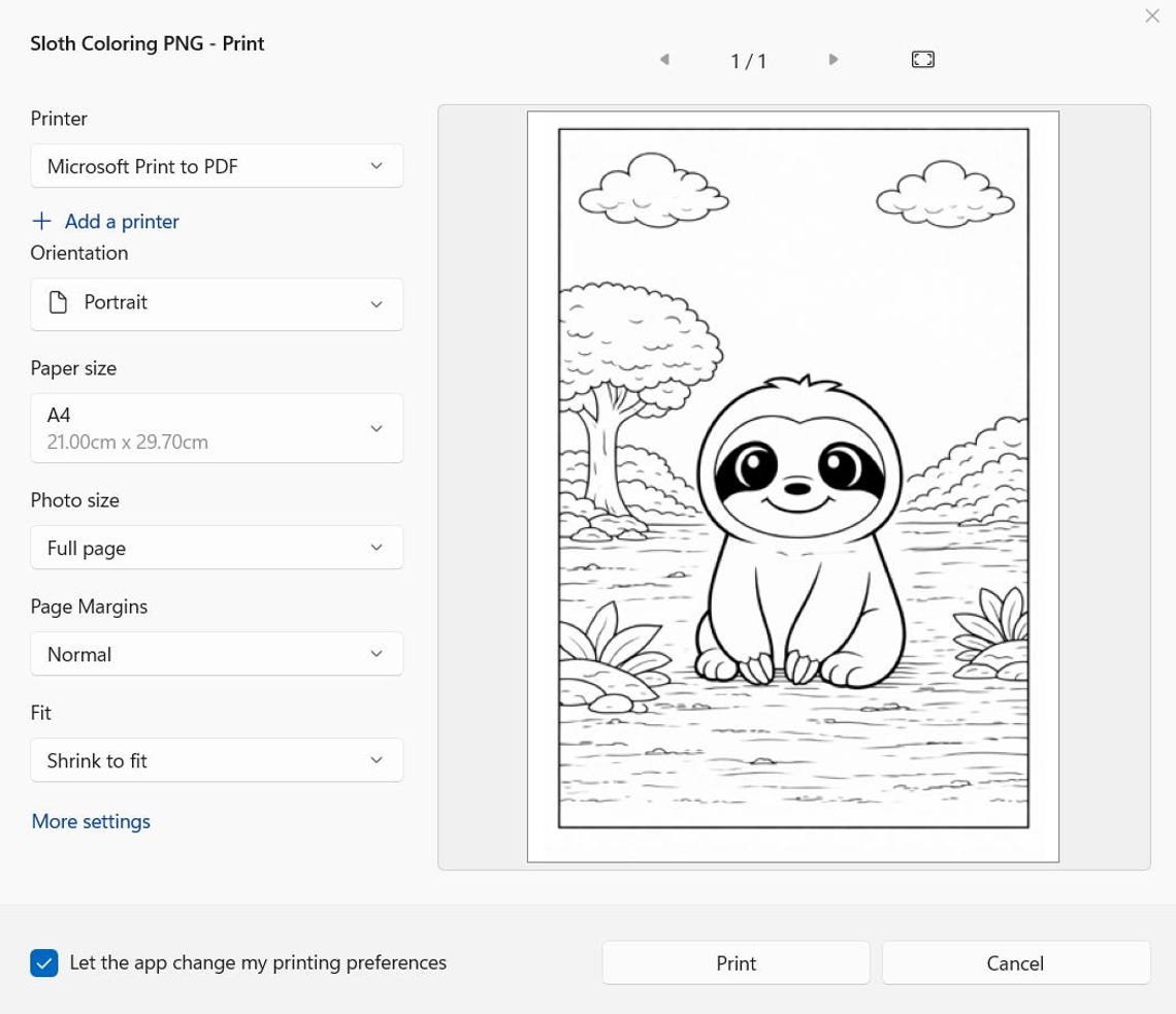 Adhd Sloth Sloth Coloring Page for Kids – Simple Animal Coloring Sheet – Autism ...