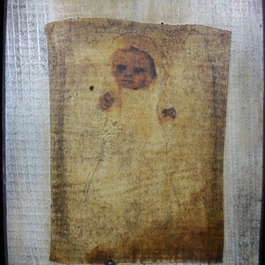 Creepy Doll Print on Wood Scary Horror Freak Altered Art Doll Photography Disturbing Odd Unusual OOAK  Wall Art Detroit Artist L.Cerrito