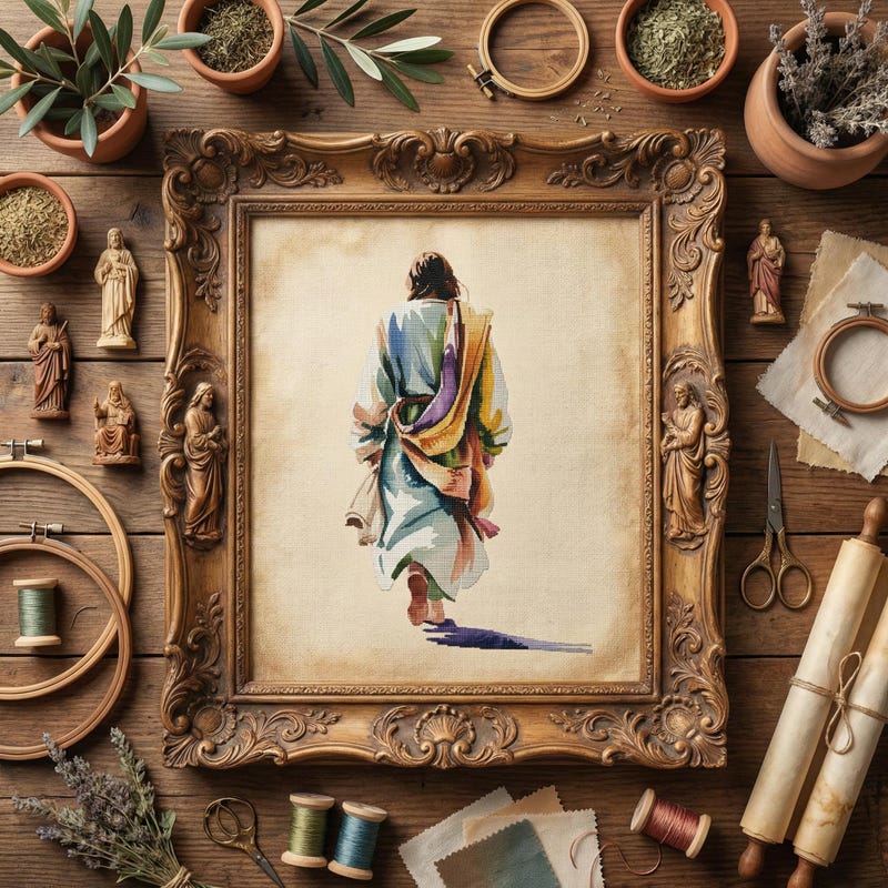 Jesus Cross Stitch Pattern - Etsy