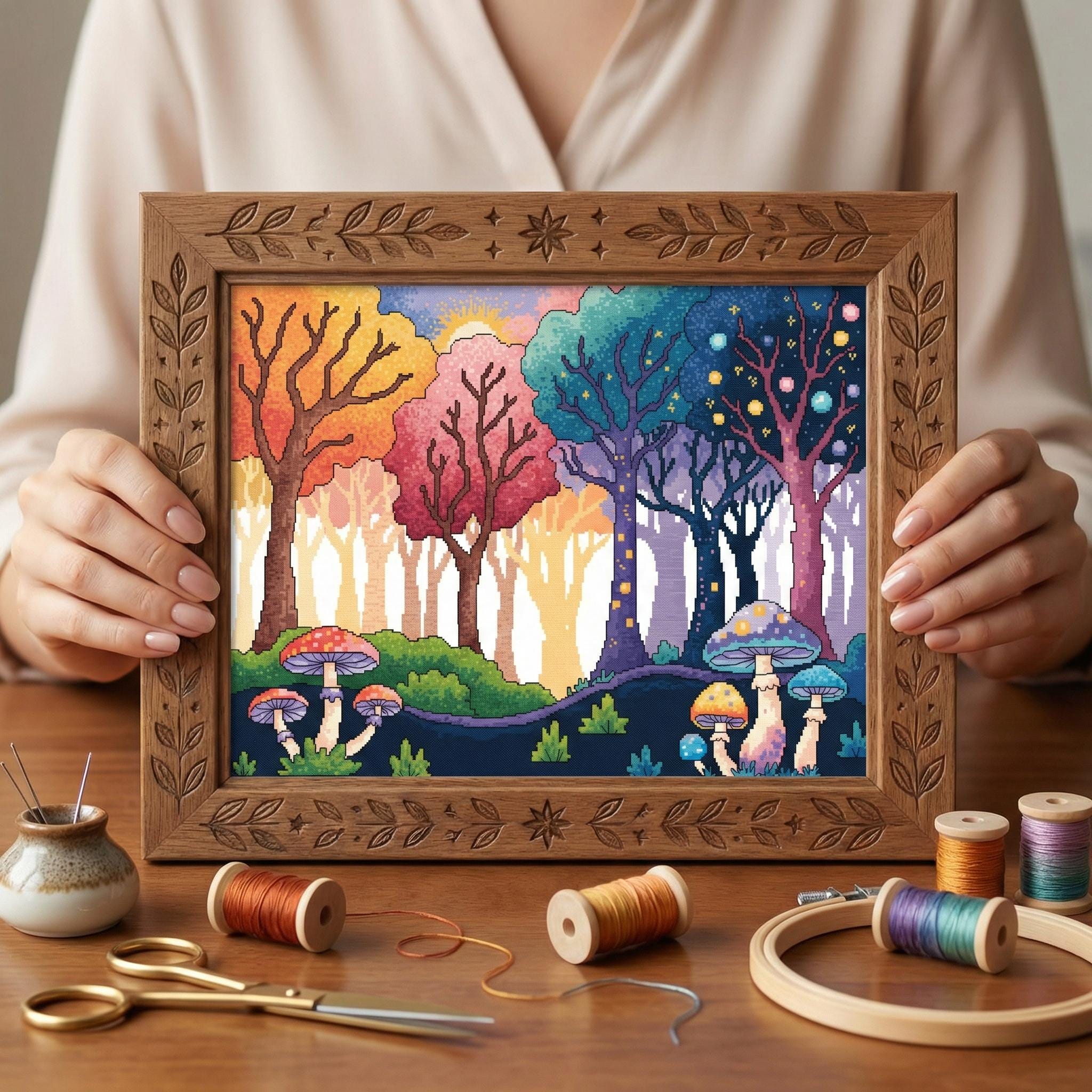 Four Seasons Enchanted Forest – Cross Stitch Pattern PDF - Etsy