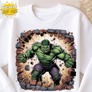 PNG de superhéroe estilo cómic / Gráficos imprimibles para camisetas de superhéroes de acción / Descarga digital para sublimación