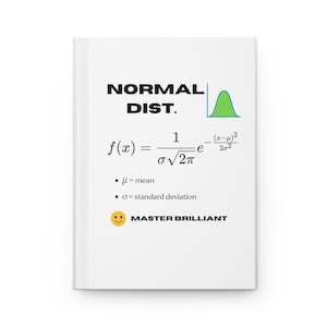 Normal Dist. math formula Hardcover Journal | Gaussian distribution notebook