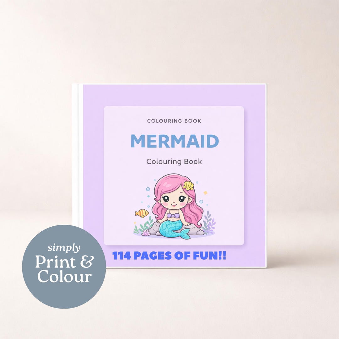 Mermaid Colouring Pages for Kids | Ocean Theme Printable Colouring Book ...