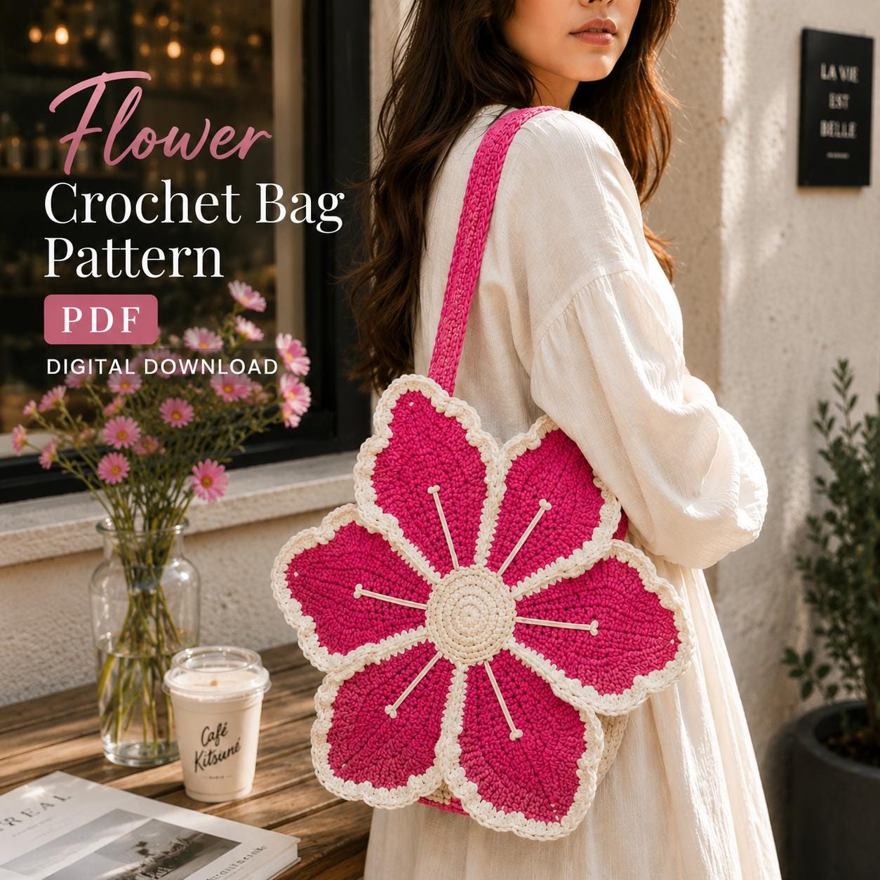 Floral Shoulder Purse Crochet Pattern