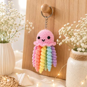 Crochet Jellyfish Keychain Pattern PDF | Amigurumi Ocean Animal Tutorial (Digital Download)