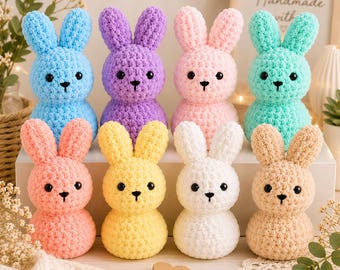 Marshmallow Bunny Peep Häkelanleitung Ostern Amigurumi Häkelanleitung für Anfänger