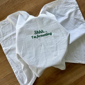 Custom Embroidered Sourdough Proofing Towel, Personalized Bread Towel, Bread Making Cover, Flour Sack Towel, Sourdough Baking Gift