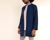 Soft felted jacket coat, Men Long wool cardigan jacket, Outerwear luxury coat, Organic gift