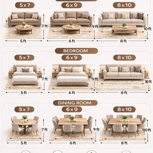 round rug size guide 4ft 5ft 6ft 8ft 9ft 10ft circle rug size chart living room bedroom placement guide modern area rug sizing