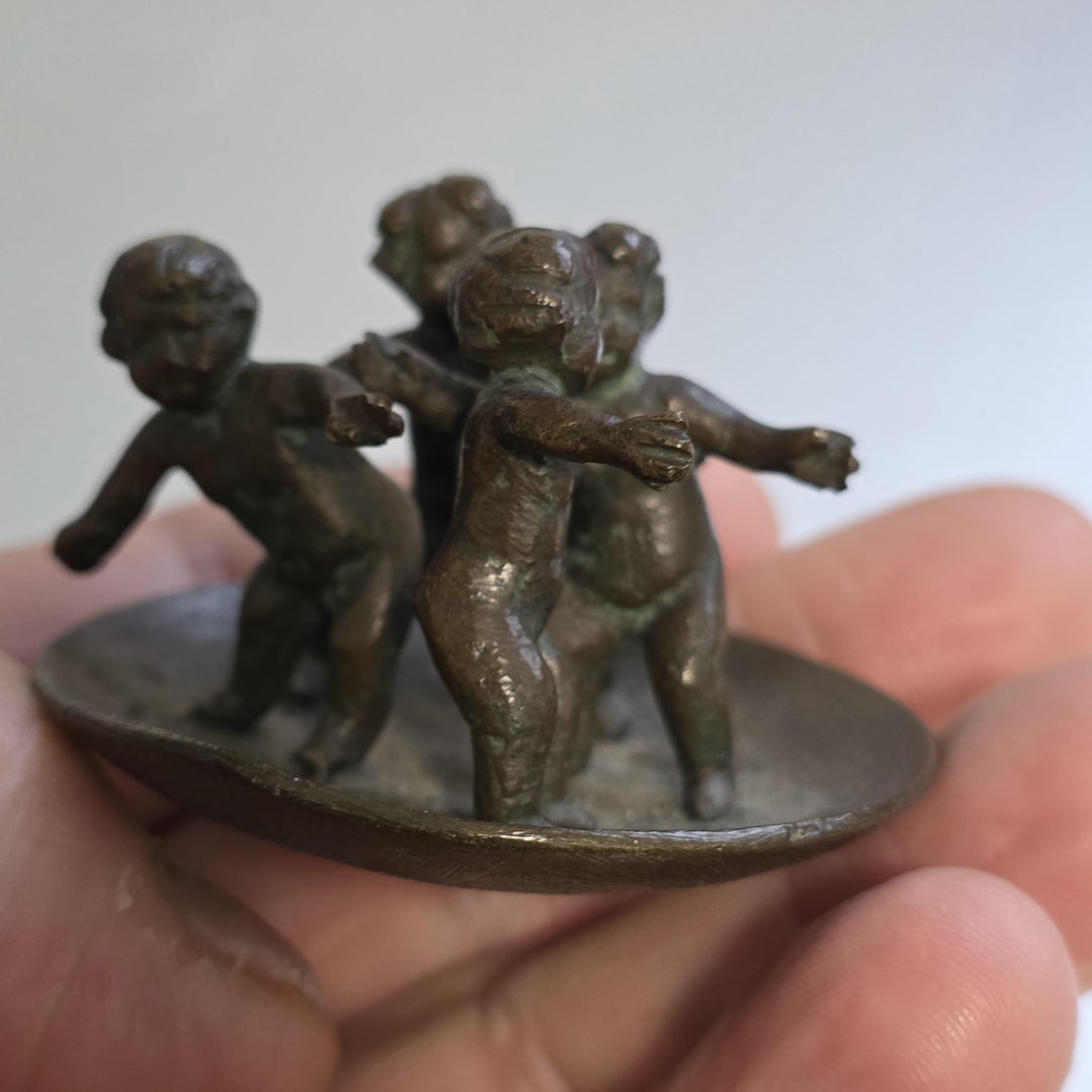Miniature 19thc Bronze Group of Three Cavorting Children - Etsy