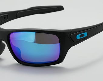 Oakley Turbine Style Unisex Sunglasses Polarized UV400 Black Blue Sunglasses