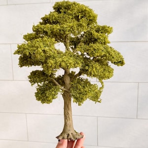 Miniatyrkonstgjord träd, realistisk modelldekor, DIY-diorammaterial, landskapsbonsaihem