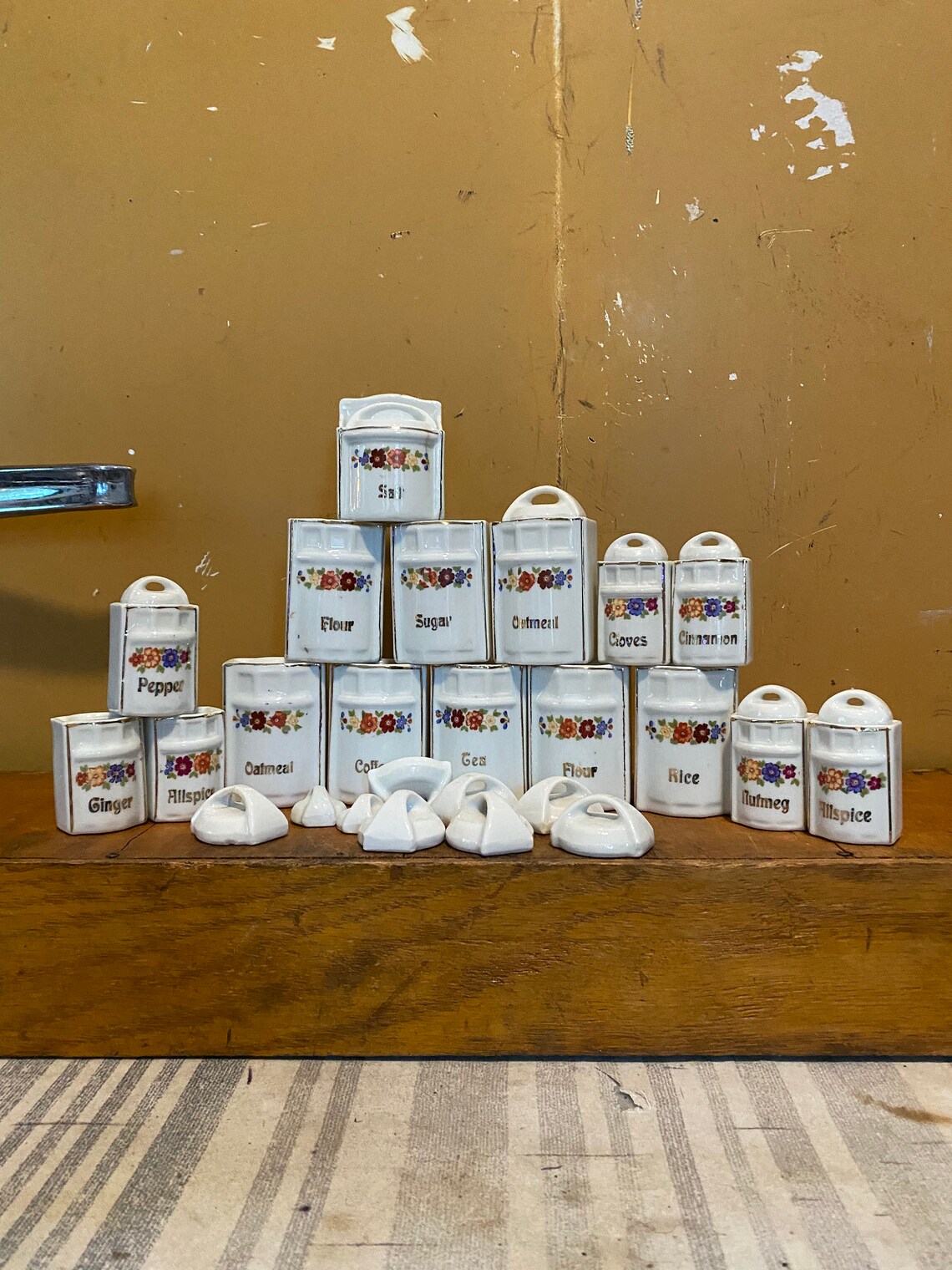 Miniature Canister Set German Doll Canisters Vintage Etsy