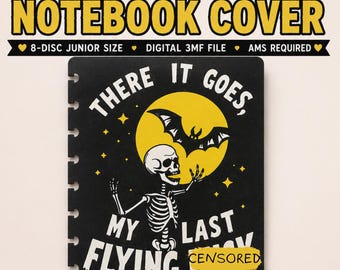 Skeleton Vibes Notebook Cover | Junior Size 8-Disc 3MF File (Digital Download)